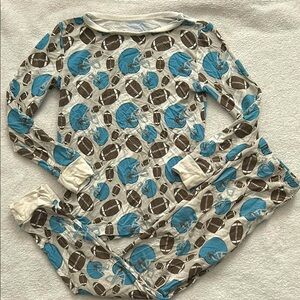Sweet Bamboo Football Print Pajama Set